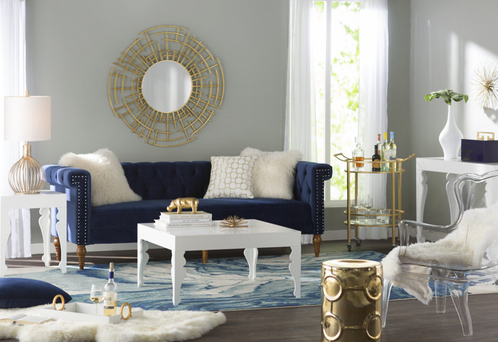 Glam Living Room Design Photo by Wayfair